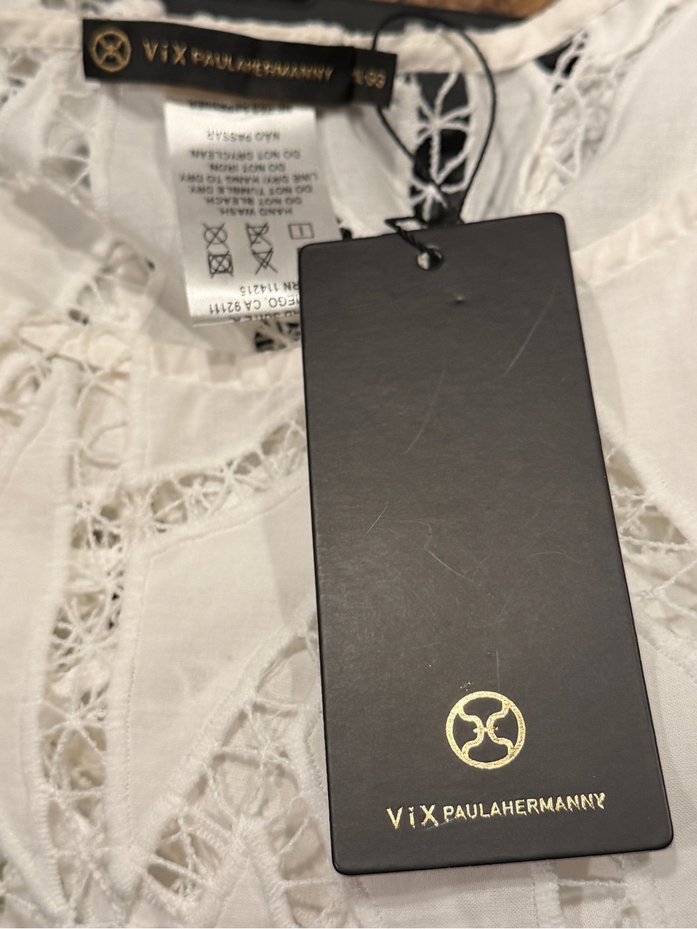 NWT VIX PAULA HERMANNY Elara Cutout Crop Cover-Up Top XL - Picture 6 of 10